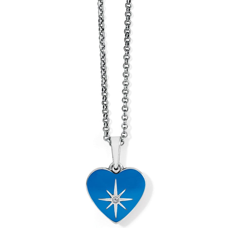 Amore Shades Sky Heart Necklace silver-blue 4