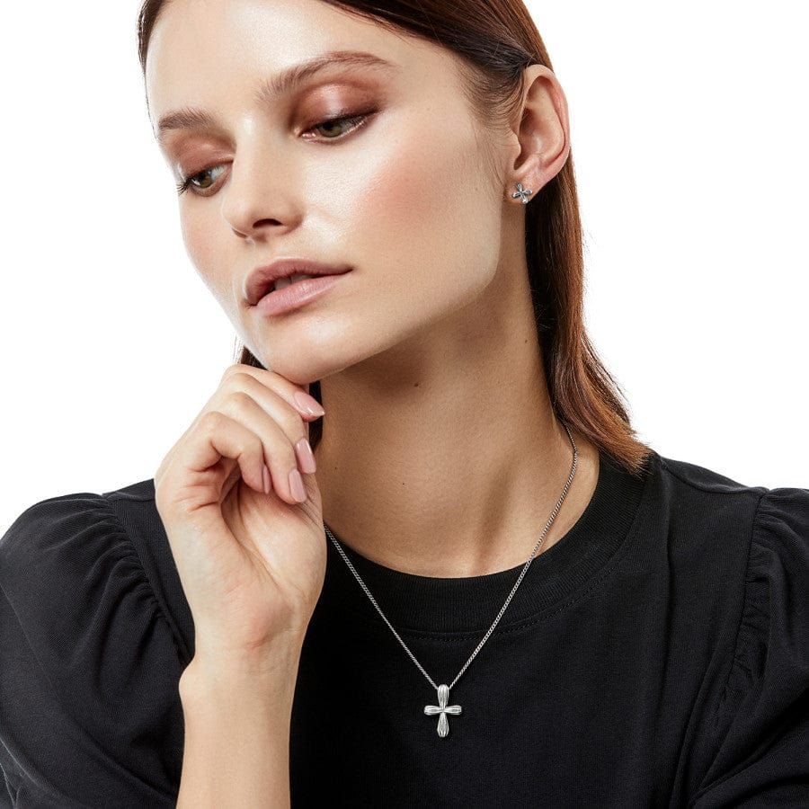 Amphora Petite Cross Necklace silver 3