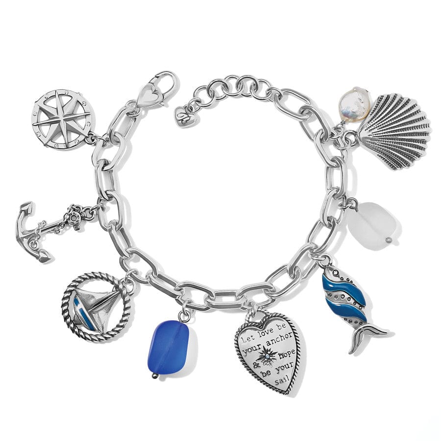 Anchor And Soul Charm Bracelet silver-blue 1