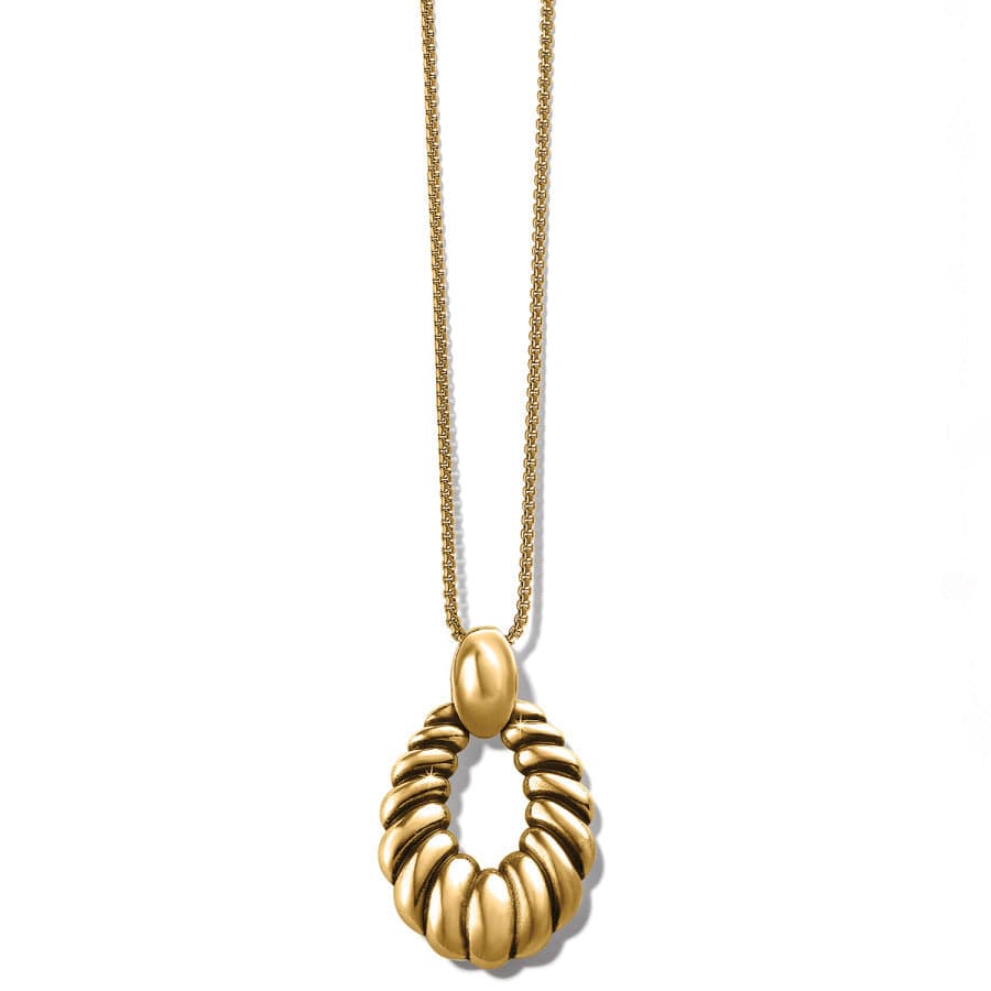 Athena Scalloped Convertible Necklace gold 1