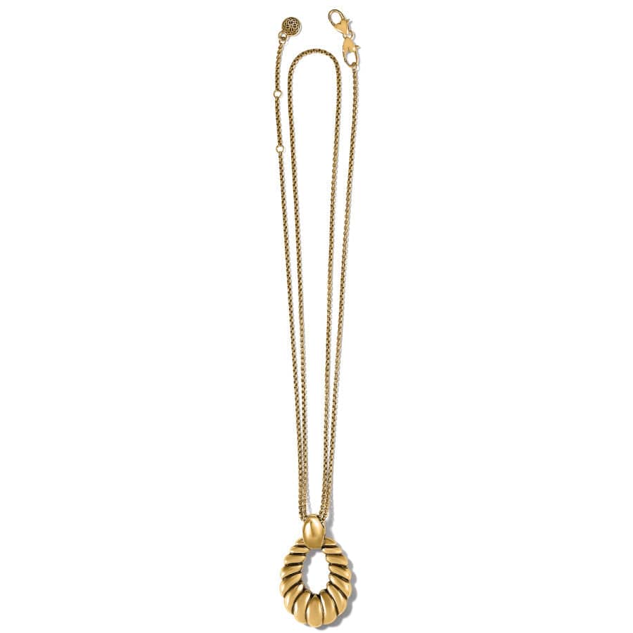 Athena Scalloped Convertible Necklace gold 2