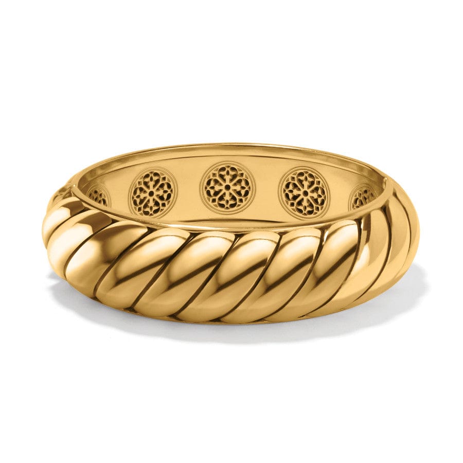 Athena Scalloped Hinged Bangle gold 2