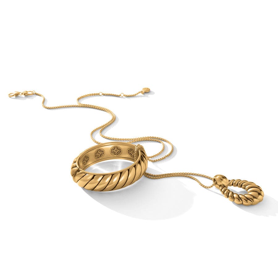 Athena Scalloped Hinged Bangle gold 3