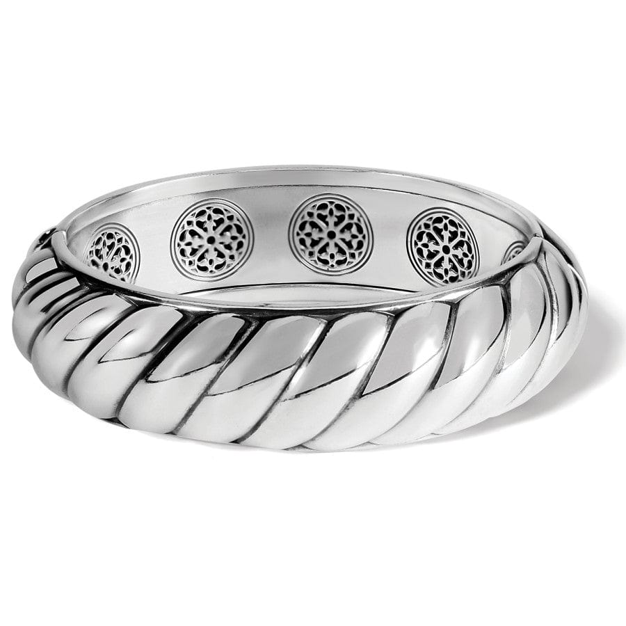 Athena Scalloped Hinged Bangle silver 1