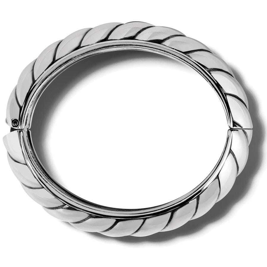 Athena Scalloped Hinged Bangle silver 5