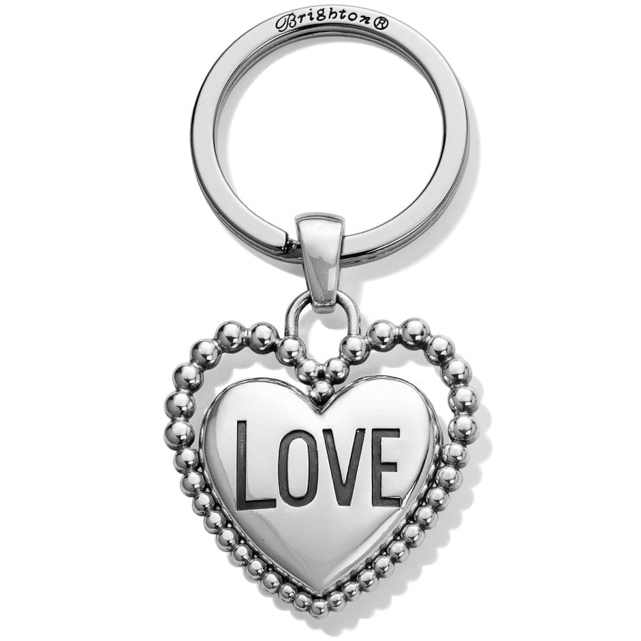 Beaded Love Key Fob silver 1