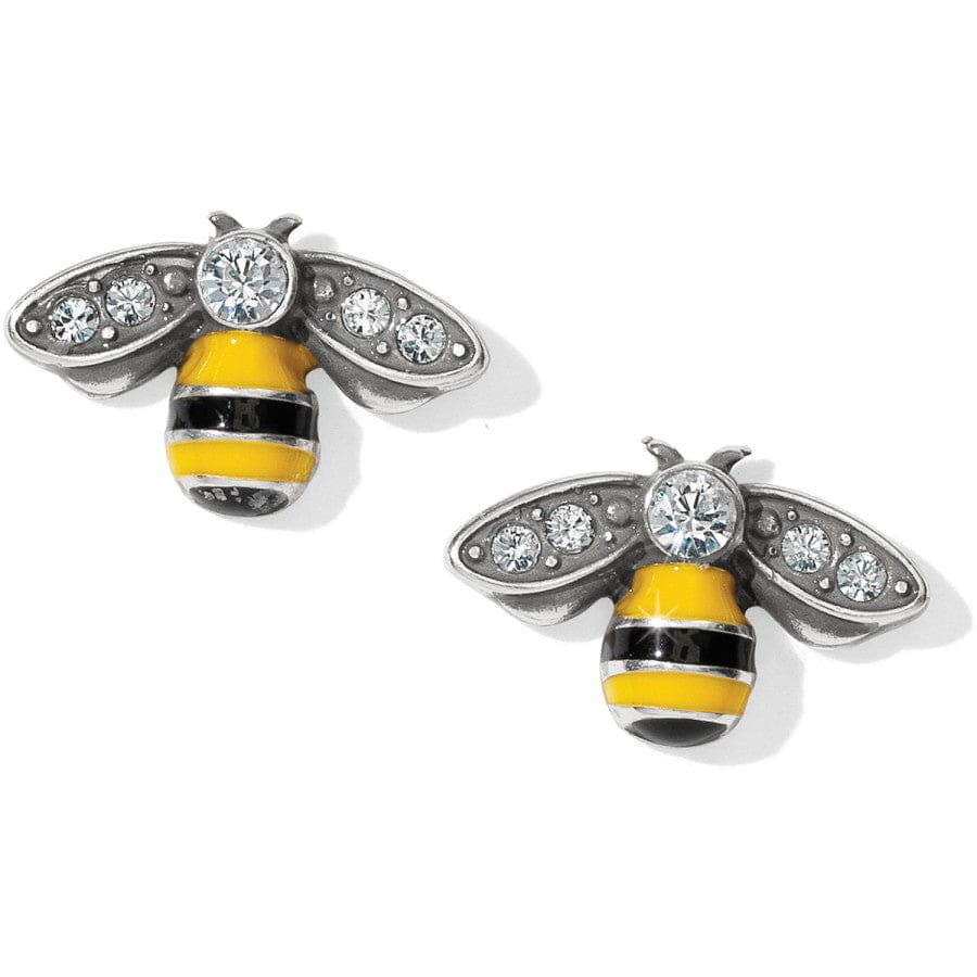 Bee Happy Mini Post Earrings silver-multi 1