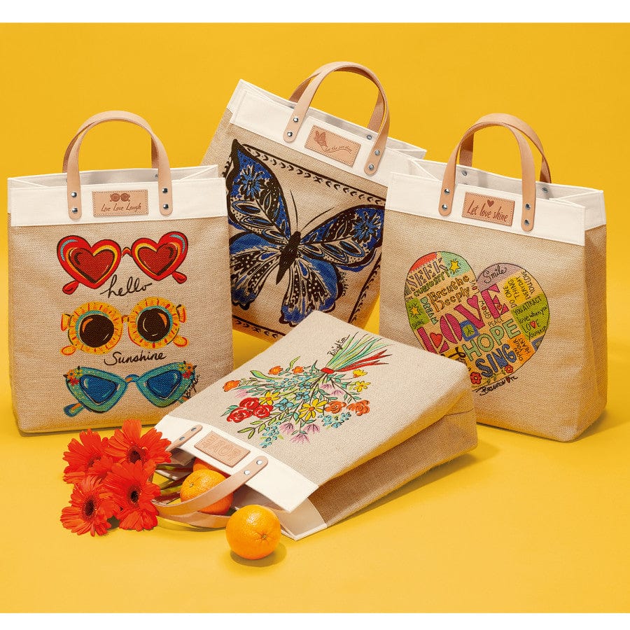 Bella Bouquet Burlap Tote multi 4