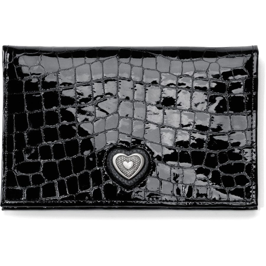 Bellissimo Heart Folio Wallet black-patent-croco 1