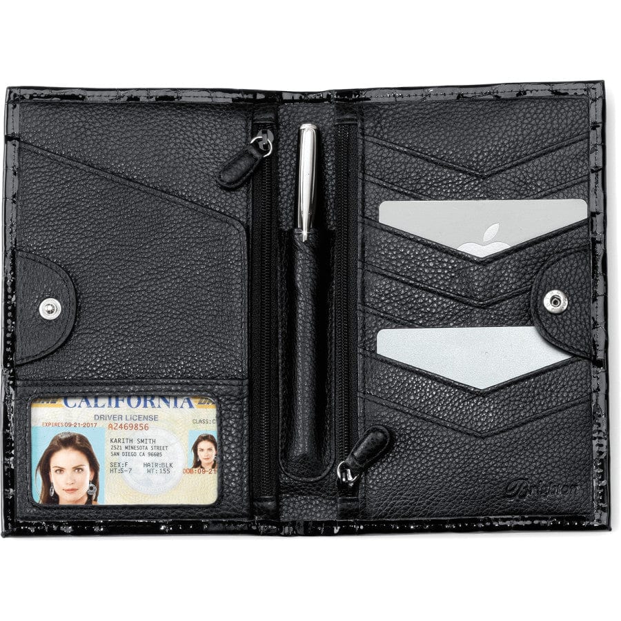 Bellissimo Heart Folio Wallet black-patent-croco 2