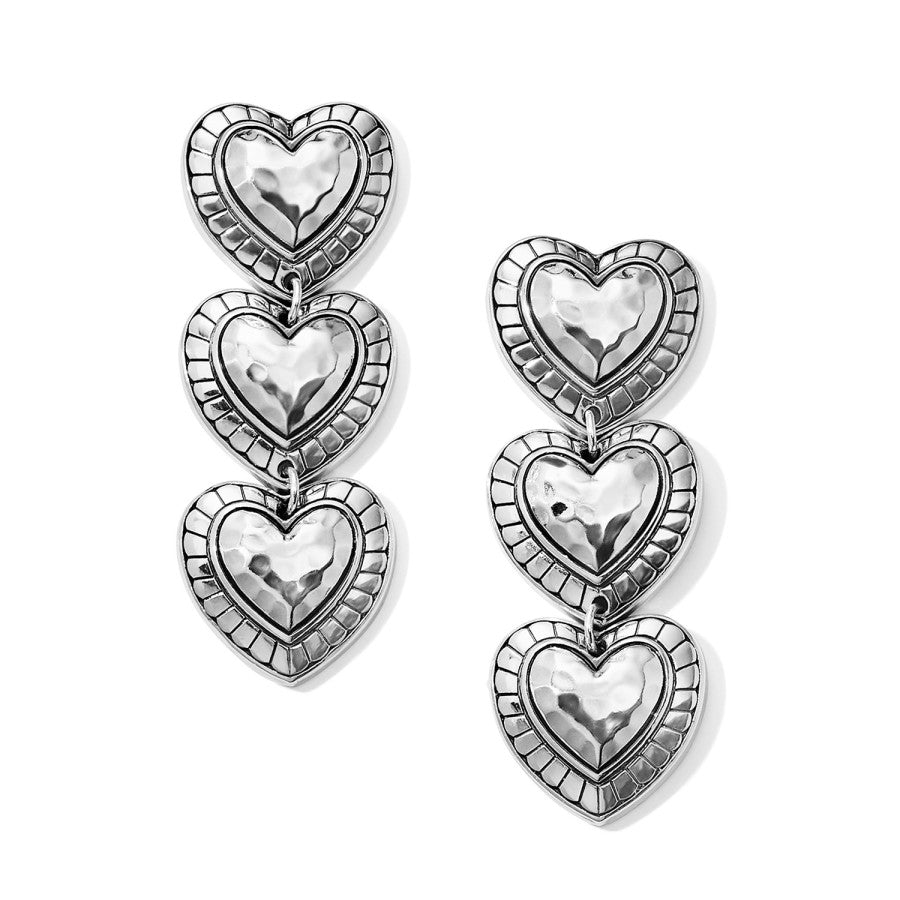 Big Sky Heart Post Drop Earrings silver 1
