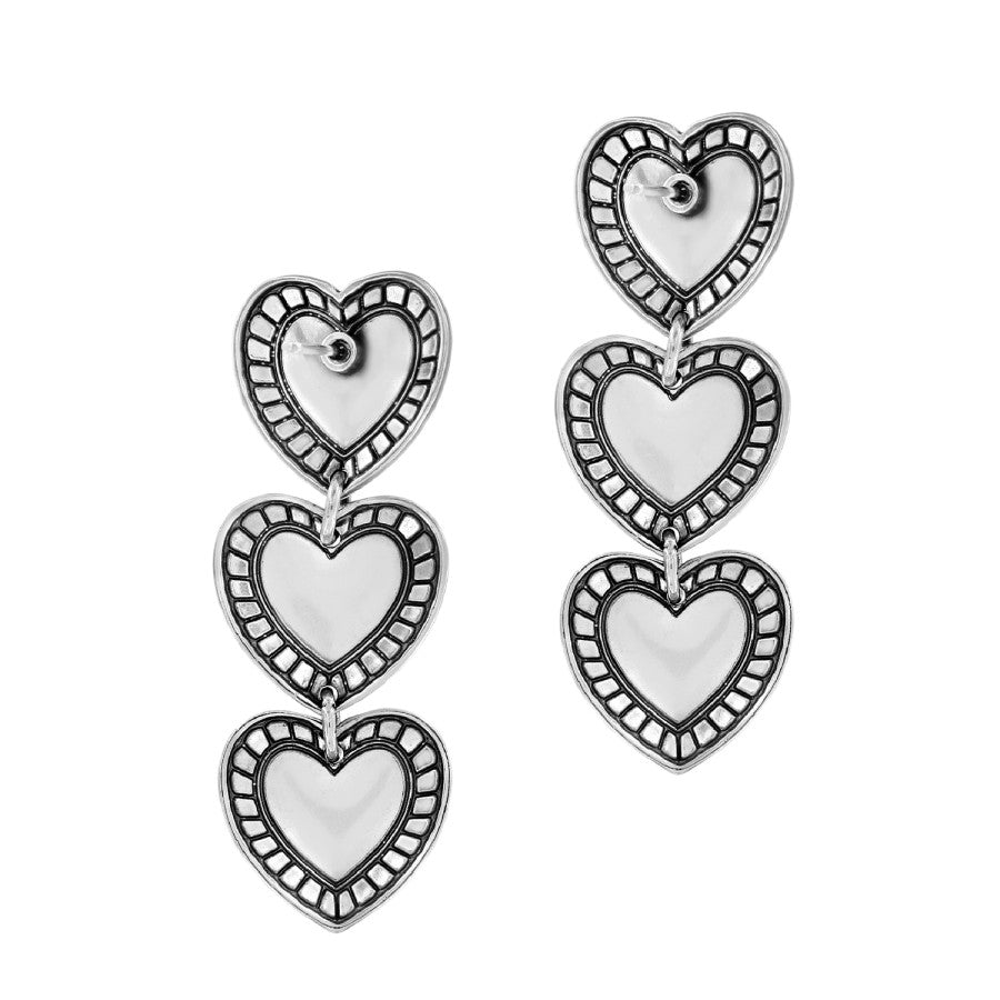 Big Sky Heart Post Drop Earrings silver 2