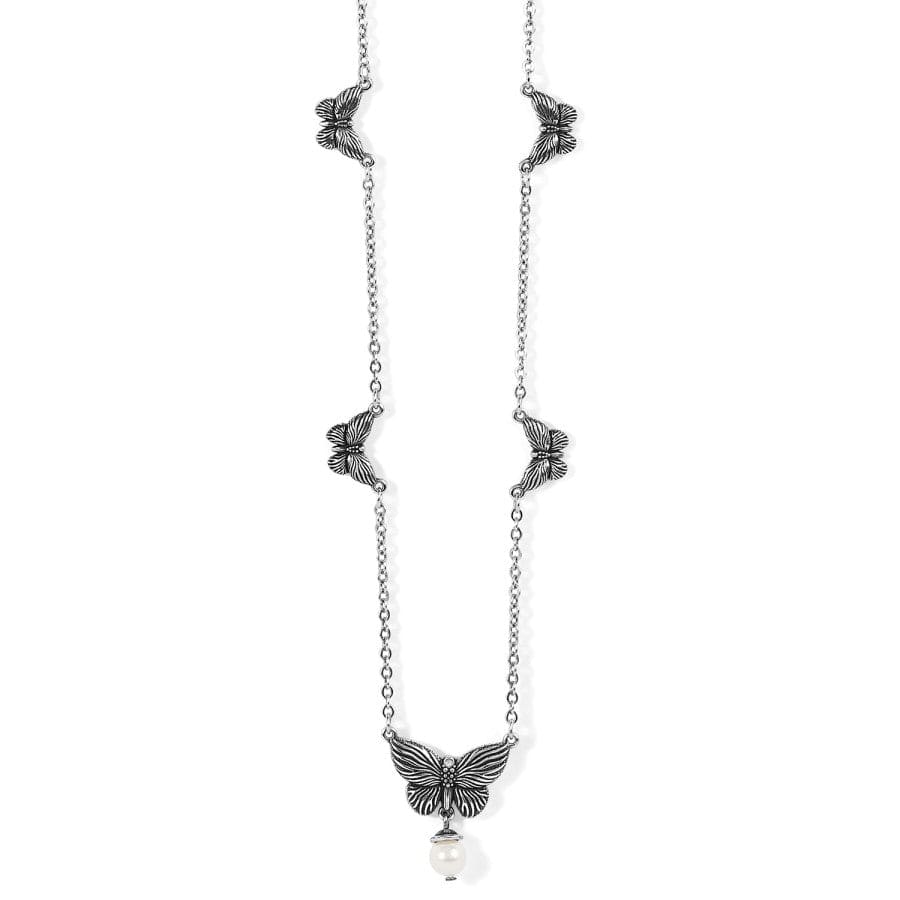 Bloom Butterfly Pearl Necklace silver-pearl 1