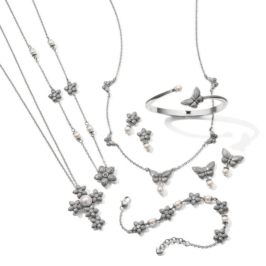 Bloom Butterfly Pearl Necklace silver-pearl 3