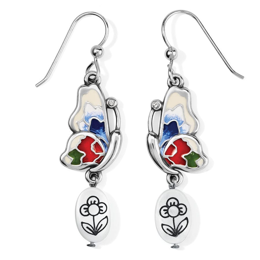 Blossom Hill Butterfly Shell French Wire Earrings silver-multi 1