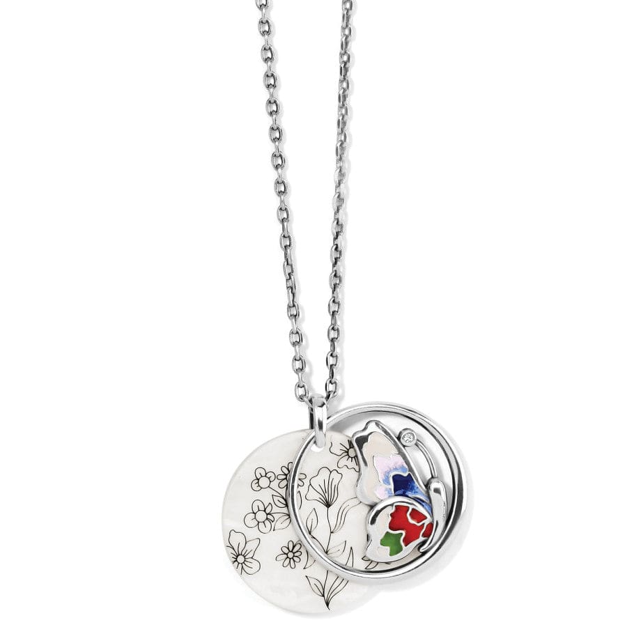Blossom Hill Butterfly Shell Necklace silver-multi 1