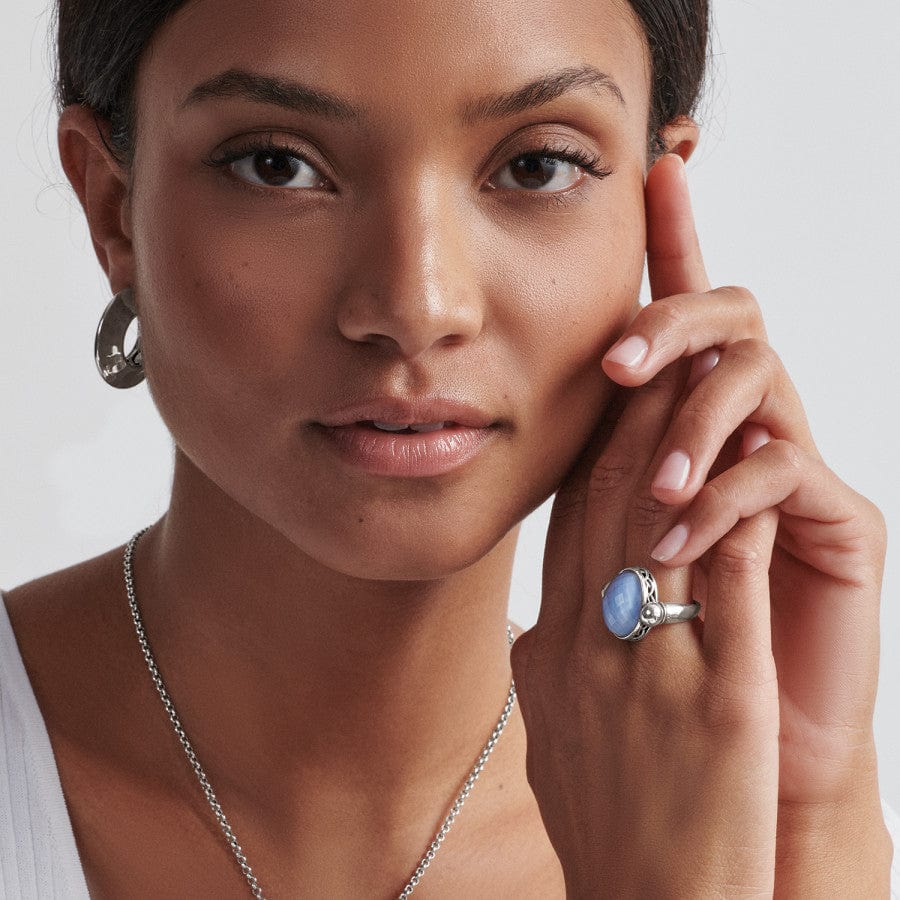 Blue Moon Ring silver-blue 3