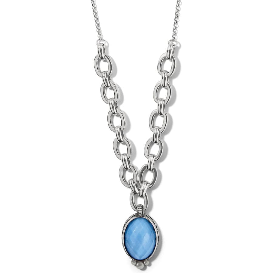 Blue Moon Short Necklace silver-blue 1