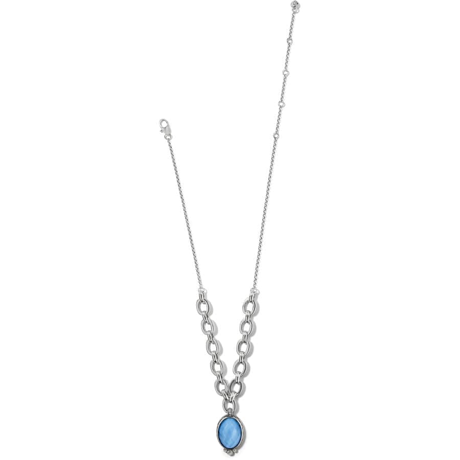 Blue Moon Short Necklace silver-blue 2
