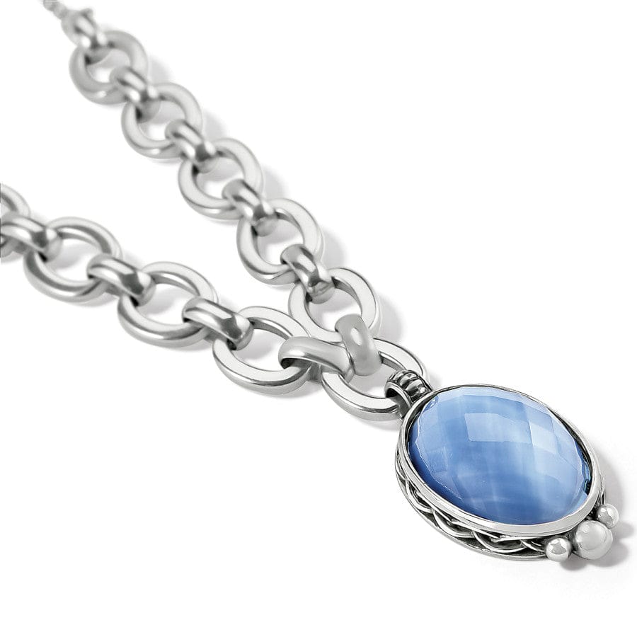 Blue Moon Short Necklace silver-blue 3