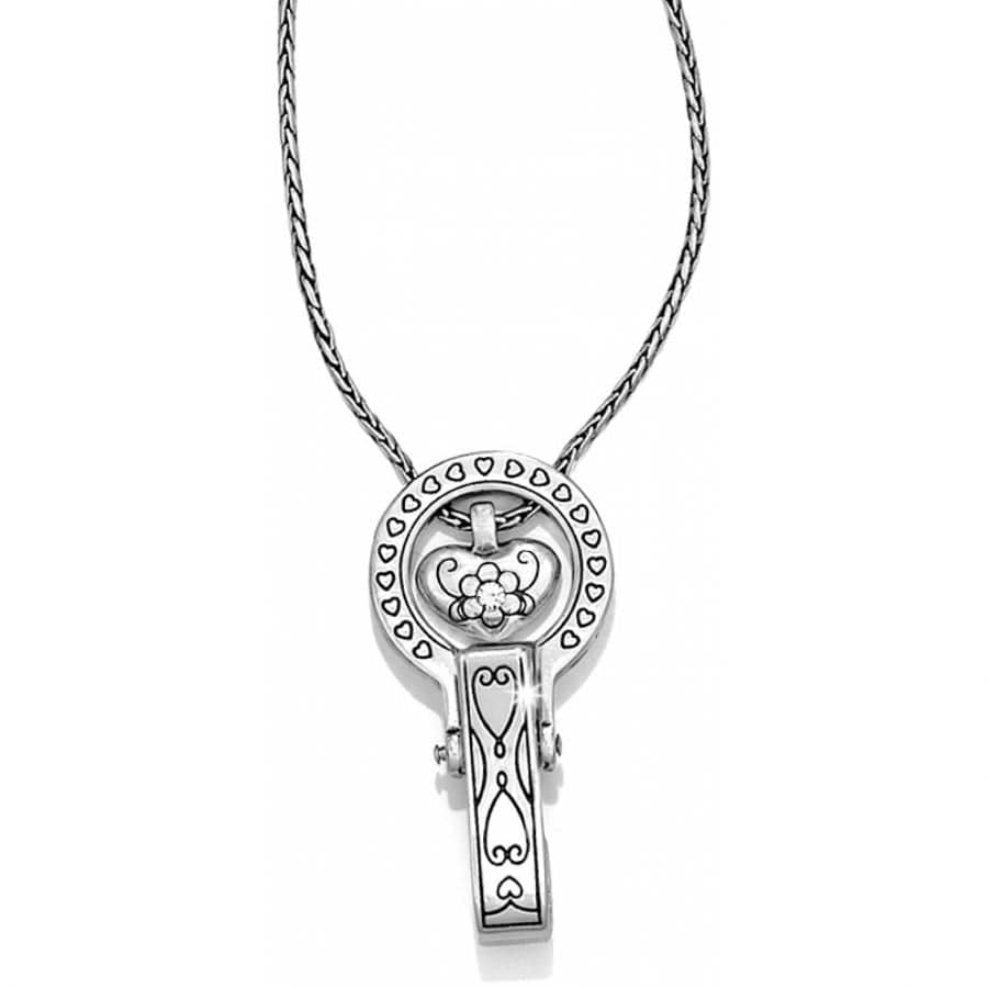 Brighton Badge Clip Necklace silver 1