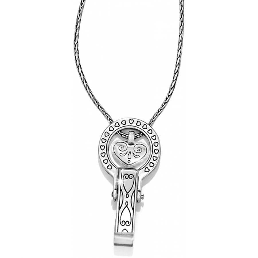 Brighton Badge Clip Necklace silver 2