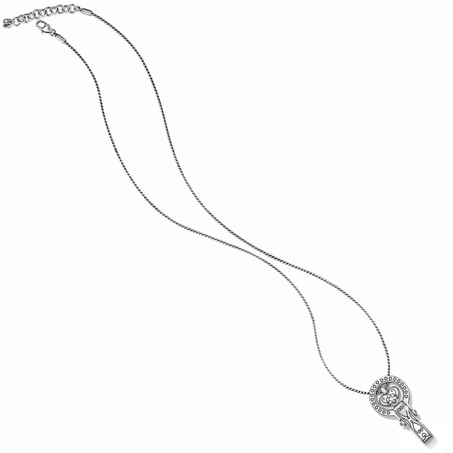 Brighton Badge Clip Necklace silver 3