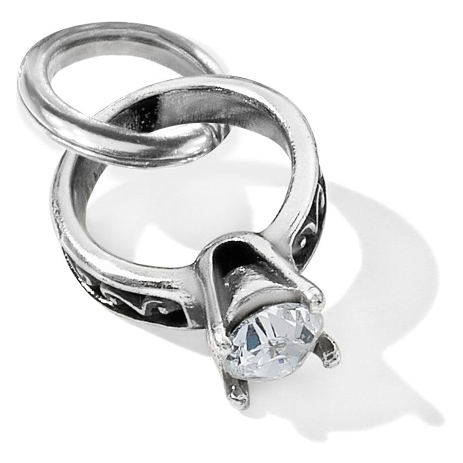 Brighton Diamond Ring Charm silver 2
