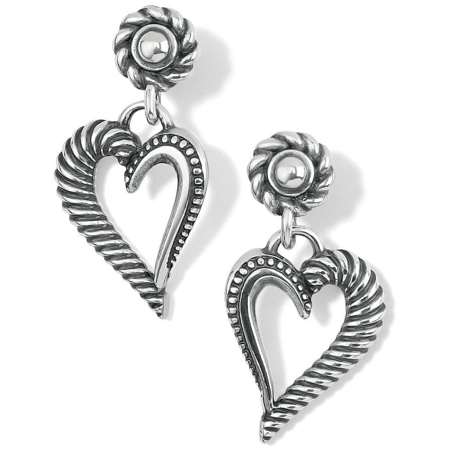 Callie Love Heart Post Drop Earrings