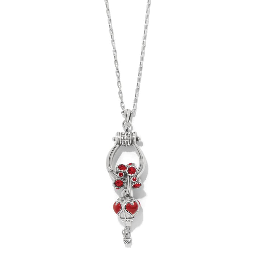 Carry Me With Love Charm Necklace silver-red 1