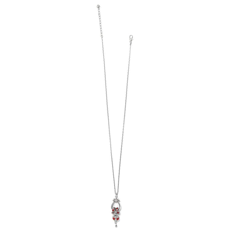 Carry Me With Love Charm Necklace silver-red 2