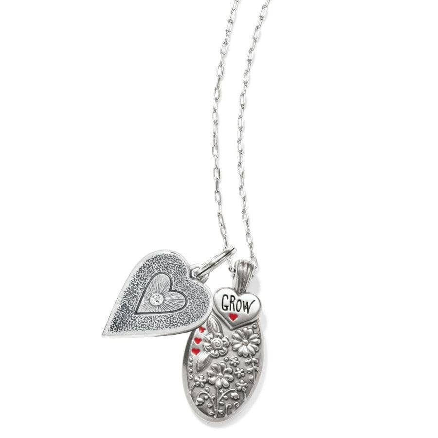 Cherish and Love Necklace silver-red 2