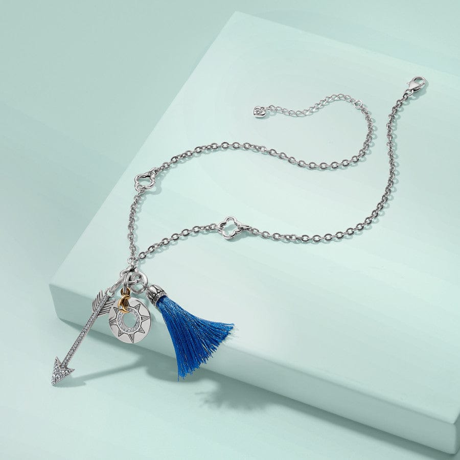 Choose Courage Amulet Necklace Gift Set silver-blue 1