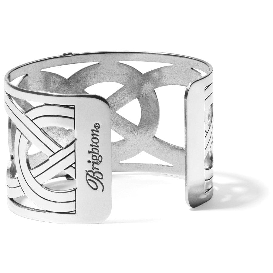 Christo Interlok Wide Cuff Bracelet silver 2