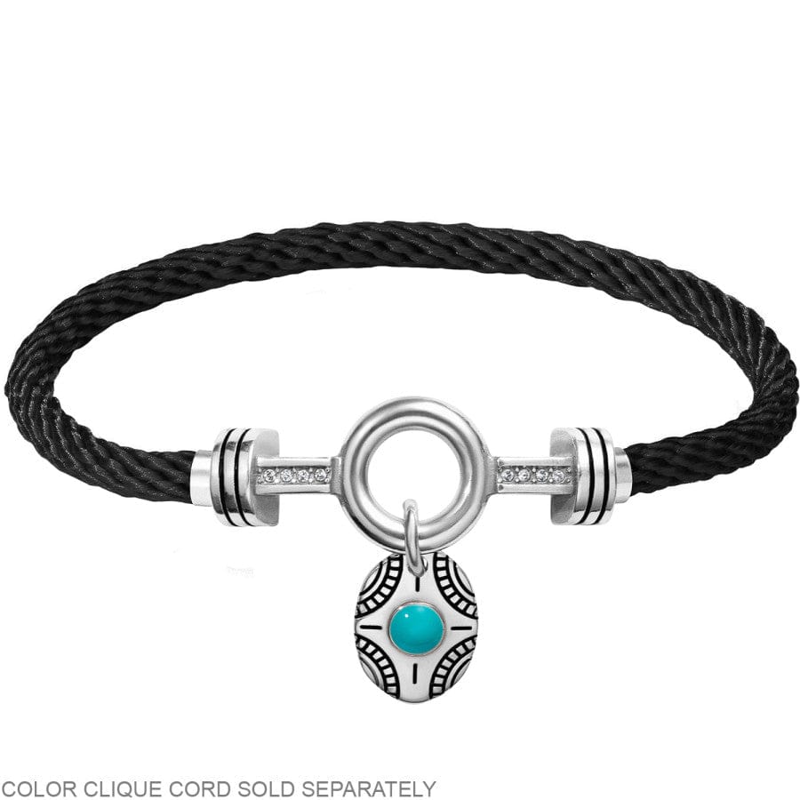 Color Clique Cord Geoscape Ornament silver-turquoise 2