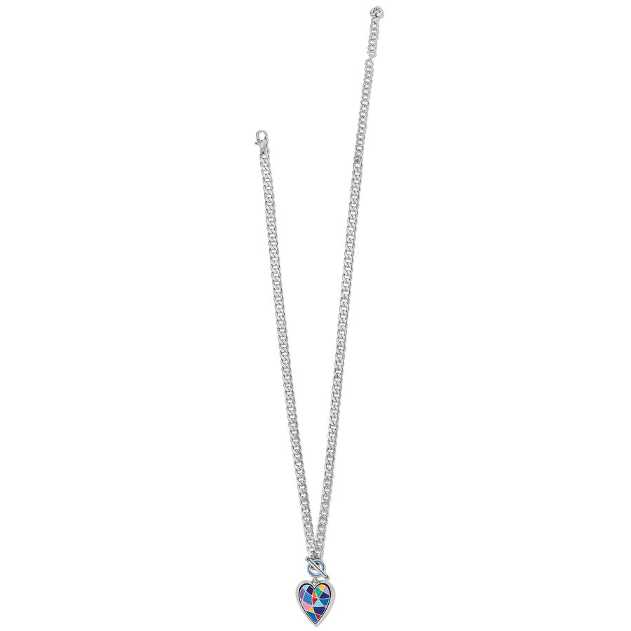 Colormix Heart Toggle Necklace silver-multi 3