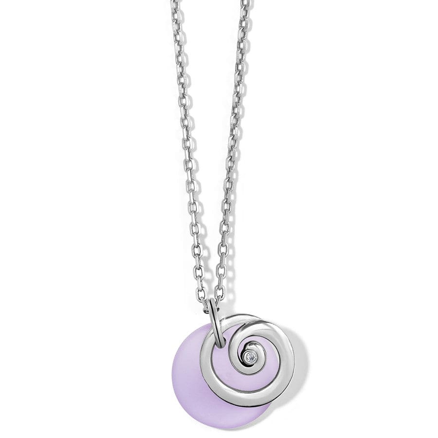 Contempo Glass Candy Necklace silver-purple 1
