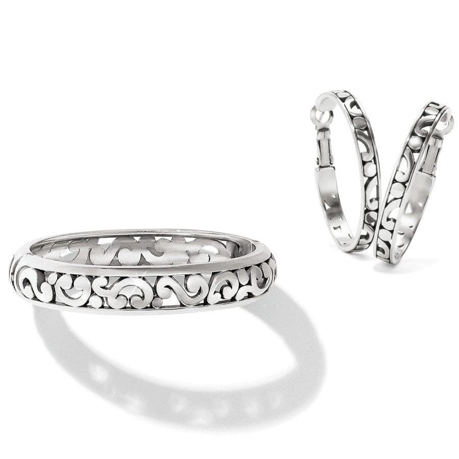 Contempo Hoop Bangle Jewelry Gift Set silver 1