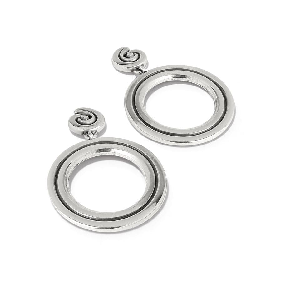 Contempo Moda Ring Post Drop Earrings silver 2