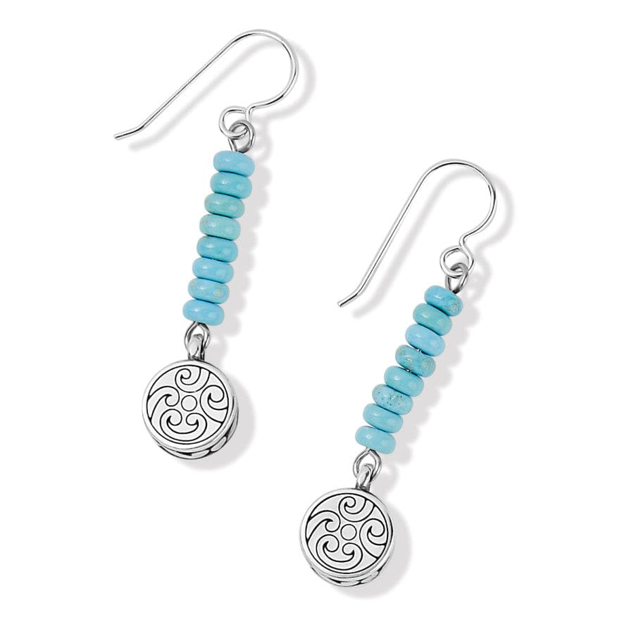 Contempo Nuevo Azul Dome French Wire Earrings silver-turquoise 2