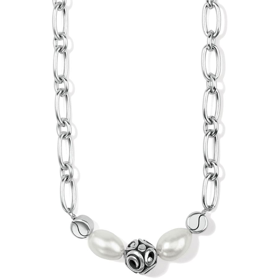 Contempo Pearl Short Necklace silver-pearl 1