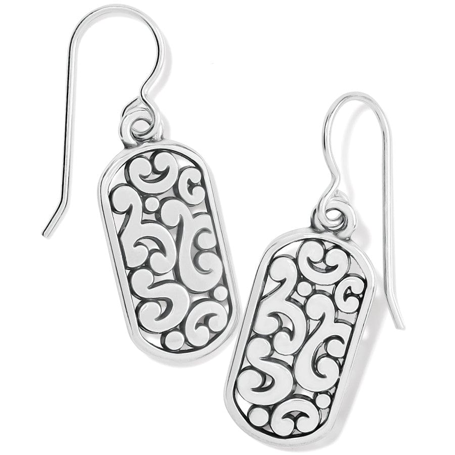Contempo Token Tag French Wire Earrings silver 1