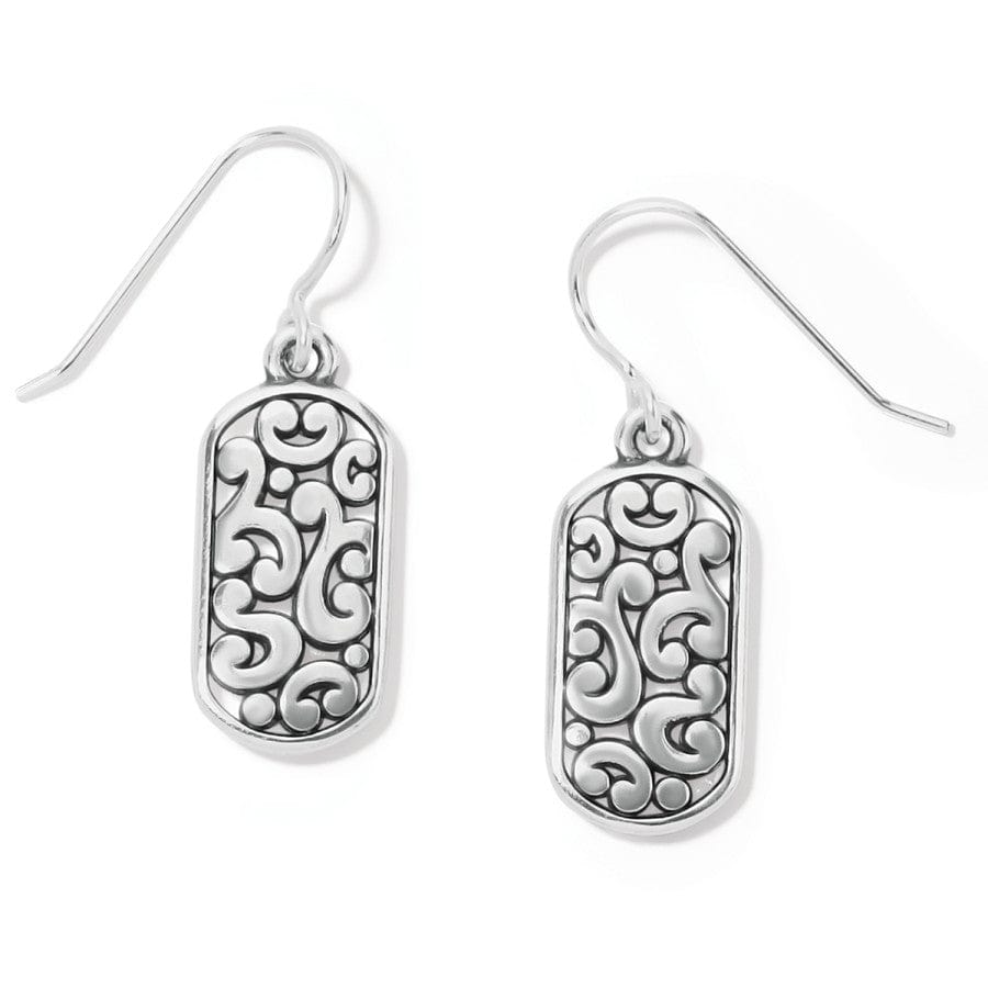 Contempo Token Tag French Wire Earrings silver 2