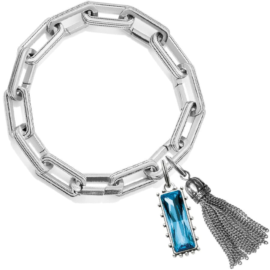 Cristela Tassel Amulet Bracelet silver-aqua 1
