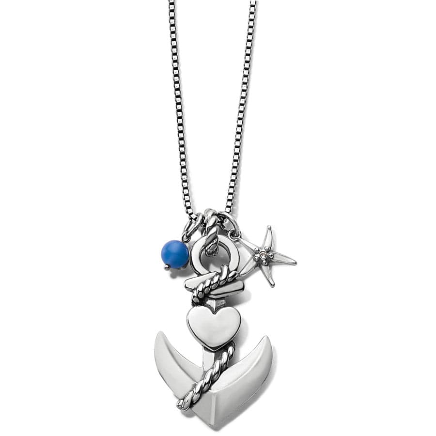Cruz Anchor Convertible Necklace silver-blue 1