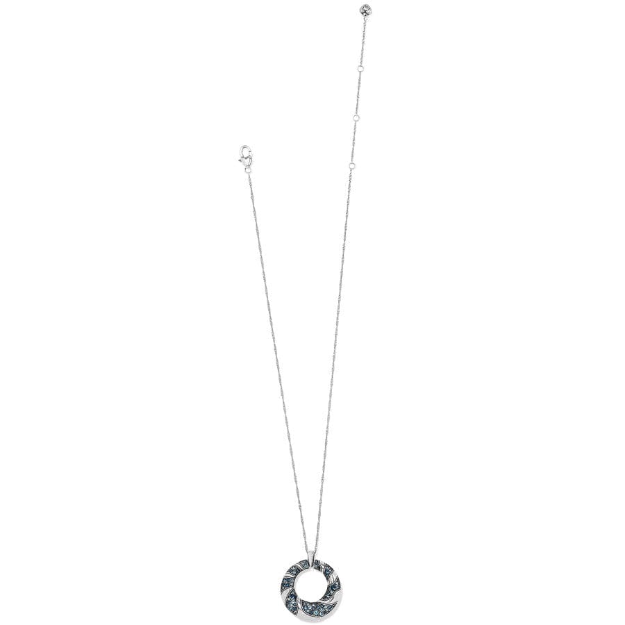 Crystal Passage Ring Necklace silver-blues 2