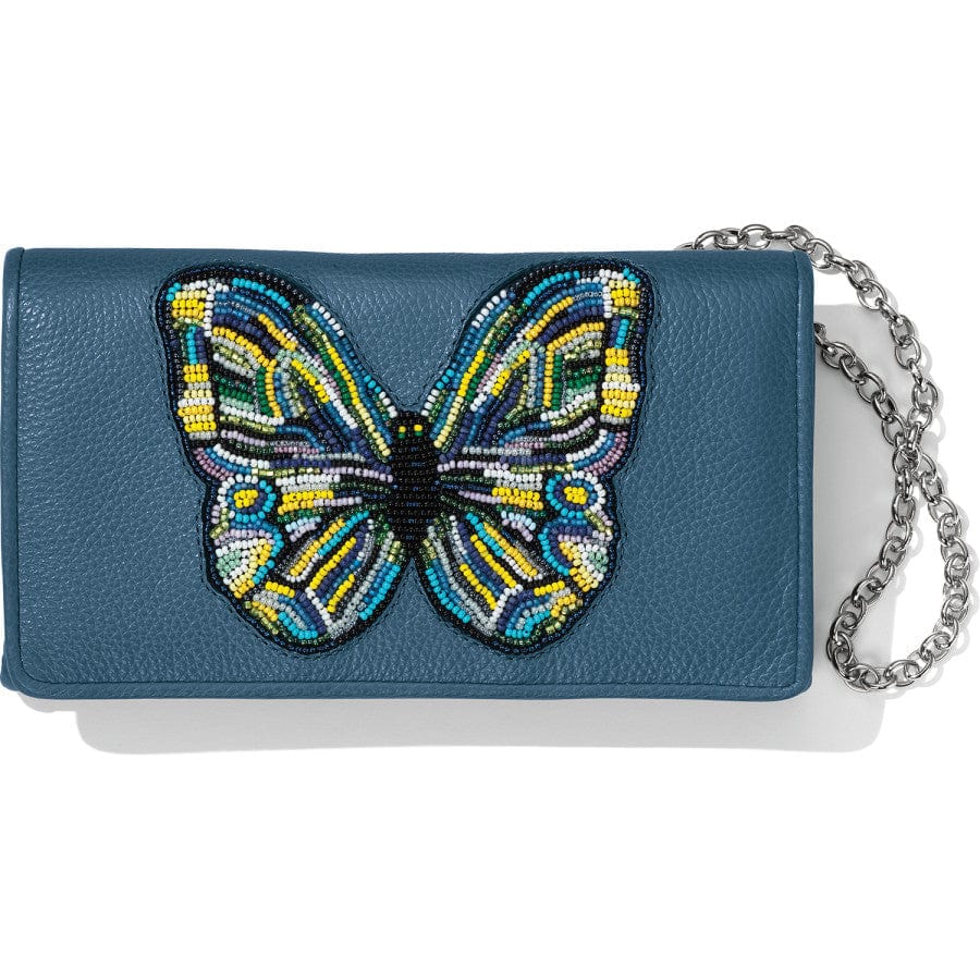 Crystal Pond Beaded Wings Clutch Wallet canyon-blue-multi 1