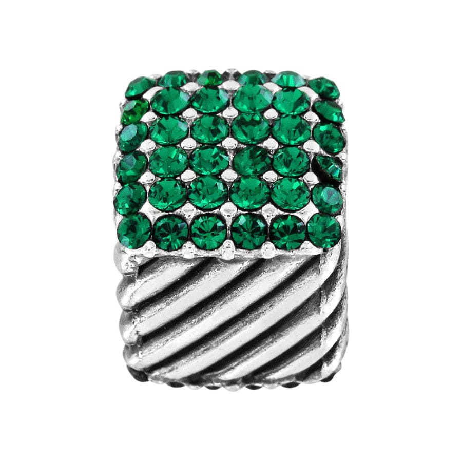 Cubix Bead silver-green 3