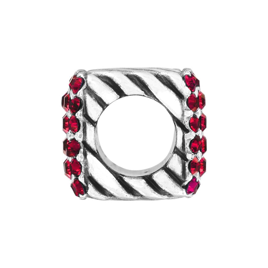 Cubix Bead silver-red 8