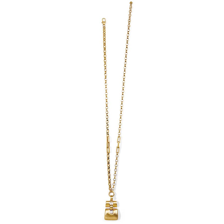 Dauphin Long Necklace brushed-gold 3